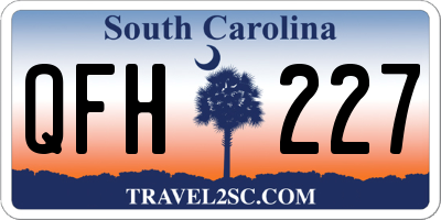 SC license plate QFH227