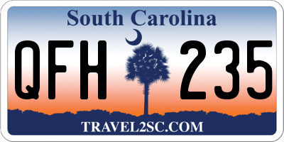 SC license plate QFH235