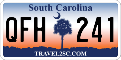 SC license plate QFH241