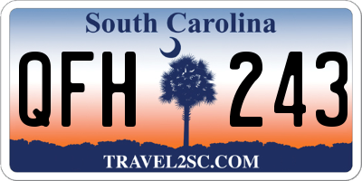SC license plate QFH243