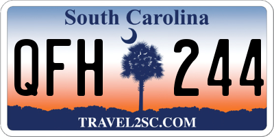 SC license plate QFH244