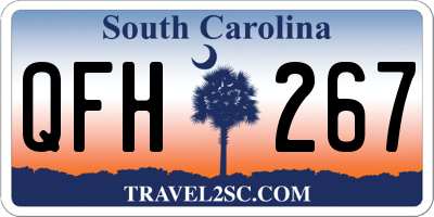 SC license plate QFH267