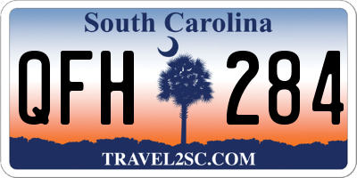 SC license plate QFH284