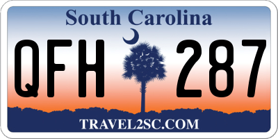 SC license plate QFH287