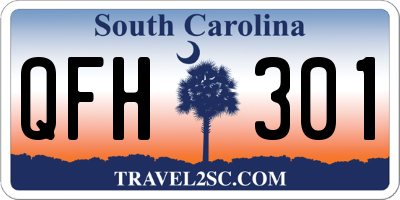 SC license plate QFH301