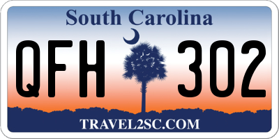 SC license plate QFH302