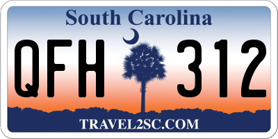 SC license plate QFH312