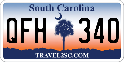 SC license plate QFH340