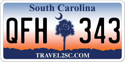 SC license plate QFH343