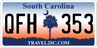 SC license plate QFH353