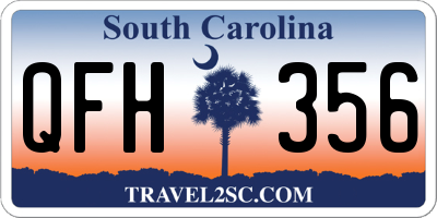 SC license plate QFH356