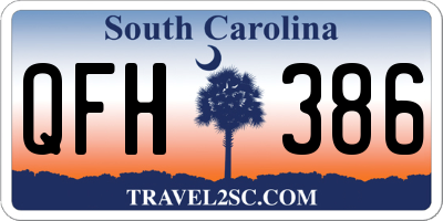 SC license plate QFH386