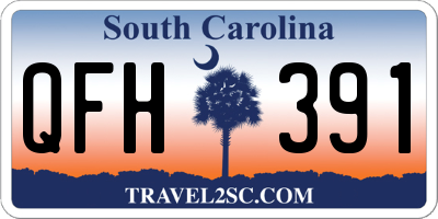 SC license plate QFH391