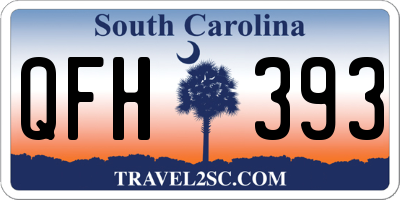 SC license plate QFH393
