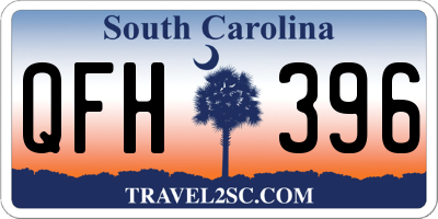 SC license plate QFH396