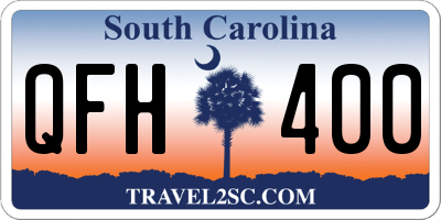 SC license plate QFH400