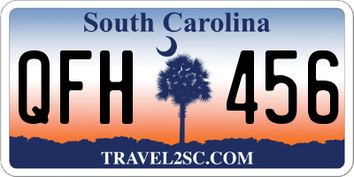 SC license plate QFH456