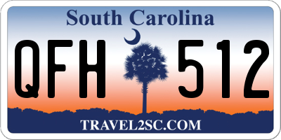 SC license plate QFH512