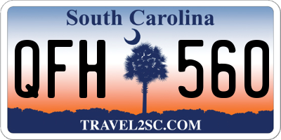 SC license plate QFH560