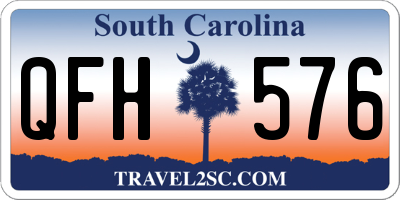 SC license plate QFH576