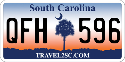 SC license plate QFH596