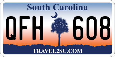 SC license plate QFH608