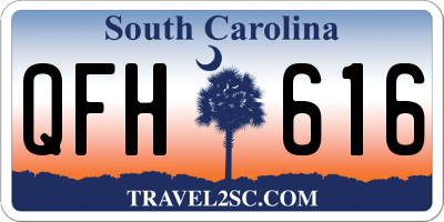 SC license plate QFH616