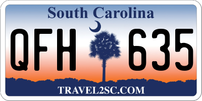 SC license plate QFH635