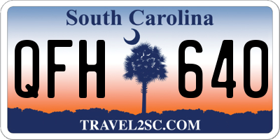 SC license plate QFH640