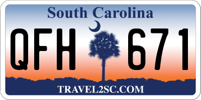 SC license plate QFH671