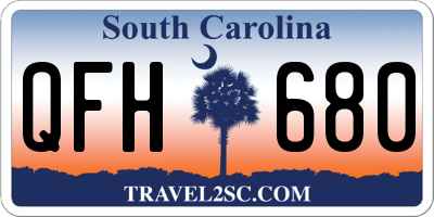 SC license plate QFH680