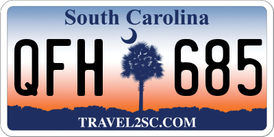 SC license plate QFH685