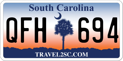 SC license plate QFH694