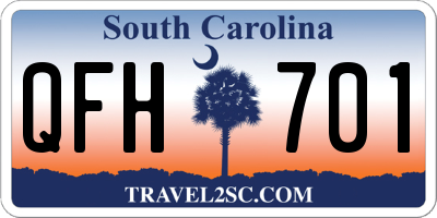 SC license plate QFH701
