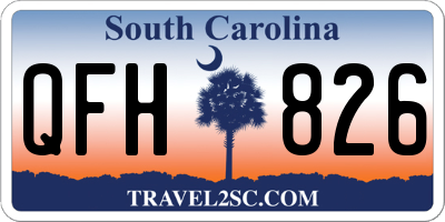SC license plate QFH826