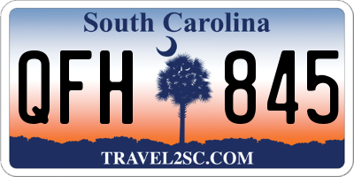 SC license plate QFH845