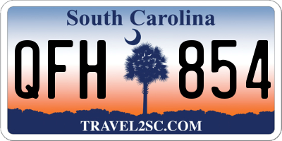 SC license plate QFH854