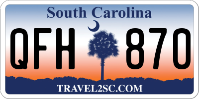 SC license plate QFH870