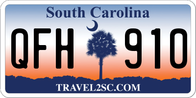 SC license plate QFH910