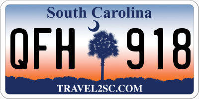 SC license plate QFH918