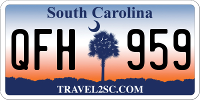 SC license plate QFH959