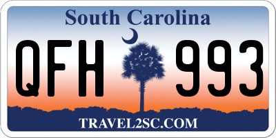 SC license plate QFH993