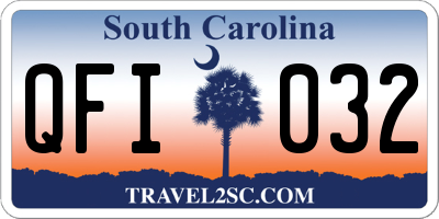 SC license plate QFI032