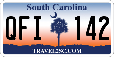SC license plate QFI142