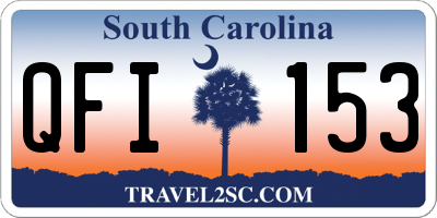 SC license plate QFI153