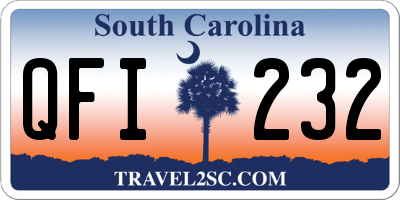SC license plate QFI232