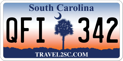 SC license plate QFI342