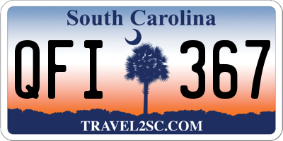 SC license plate QFI367