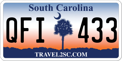 SC license plate QFI433