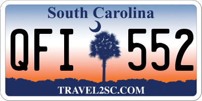 SC license plate QFI552